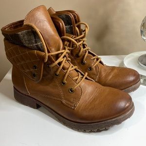 Rock & Candy (Nordstrom Rack) Brown Lace-up Combat Boots